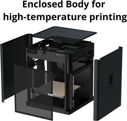 Bambu Lab P1S 3D Printer, Fully Enclosed, Support Up to 16 Colors/Multi Materials, 500mm/s Fast Printing & High Precision, CoreXY & Auto Bed Leveling, Ready-to-Use FDM 3D Printers Large Print Size