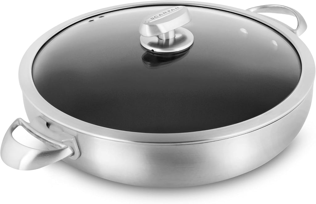 CX+ 12.5" Braiser - 5.5-quart - Stratanium Plus Nonstick Chef's Pan - 5-ply Stainless Steel