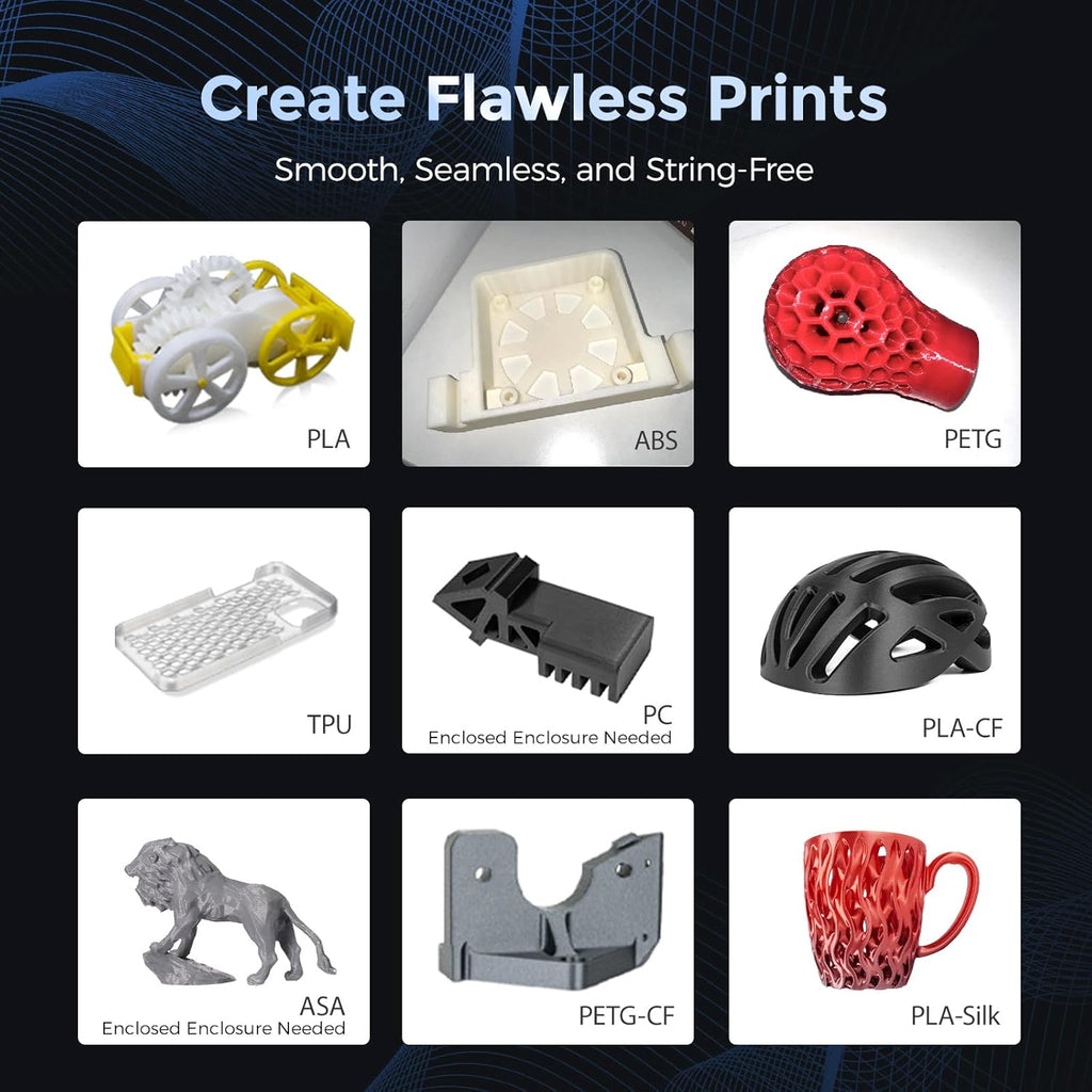 Adventurer 5M 3D Printer with Fully Auto Leveling, Max 600mm/s High Speed Printing, 280°C Direct Extruder with 3S Detachable Nozzle, CoreXY All Metal Structure, Print Size 220x220x220mm