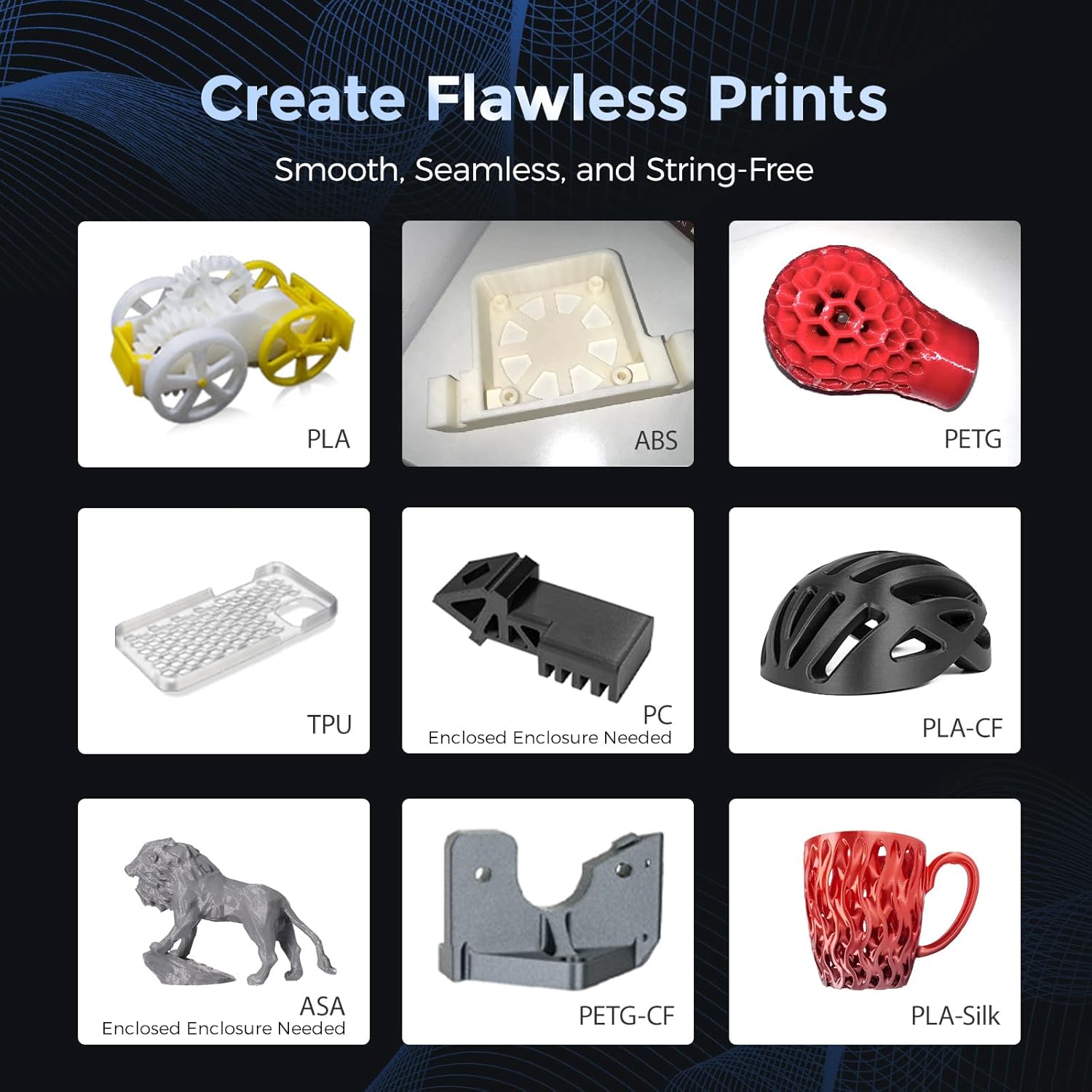 Adventurer 5M 3D Printer with Fully Auto Leveling, Max 600mm/s High Speed Printing, 280°C Direct Extruder with 3S Detachable Nozzle, CoreXY All Metal Structure, Print Size 220x220x220mm