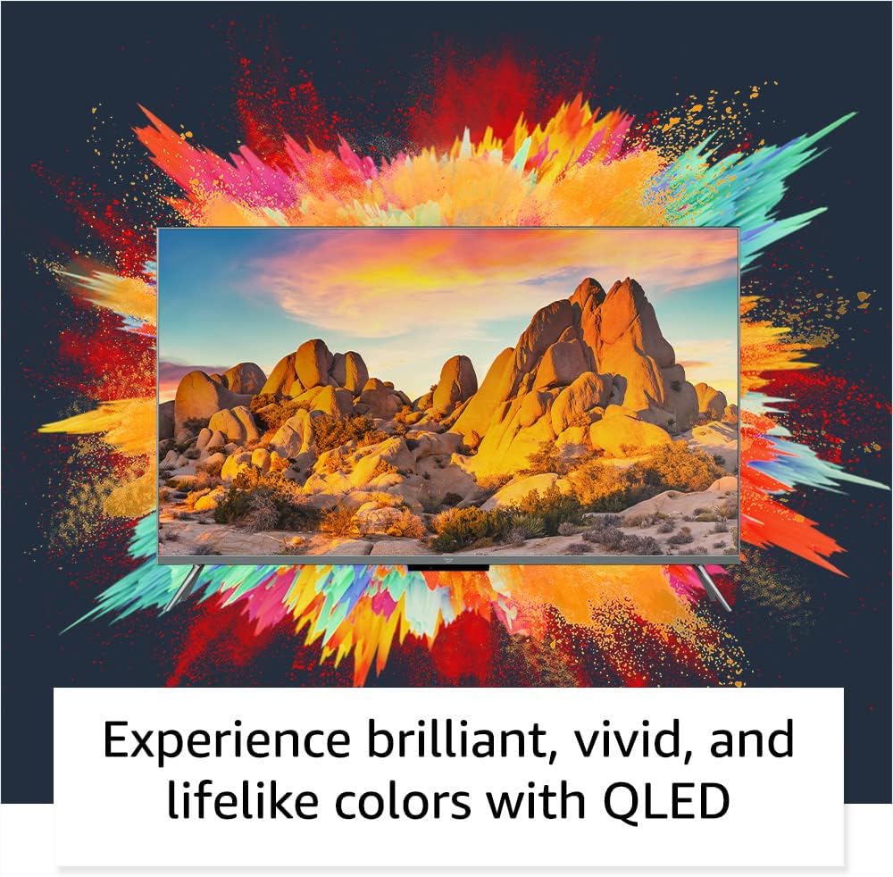 Fire TV 55" Omni QLED Series 4K UHD smart TV, Dolby Vision IQ, Fire TV Ambient Experience, local dimming, hands-free with Alexa