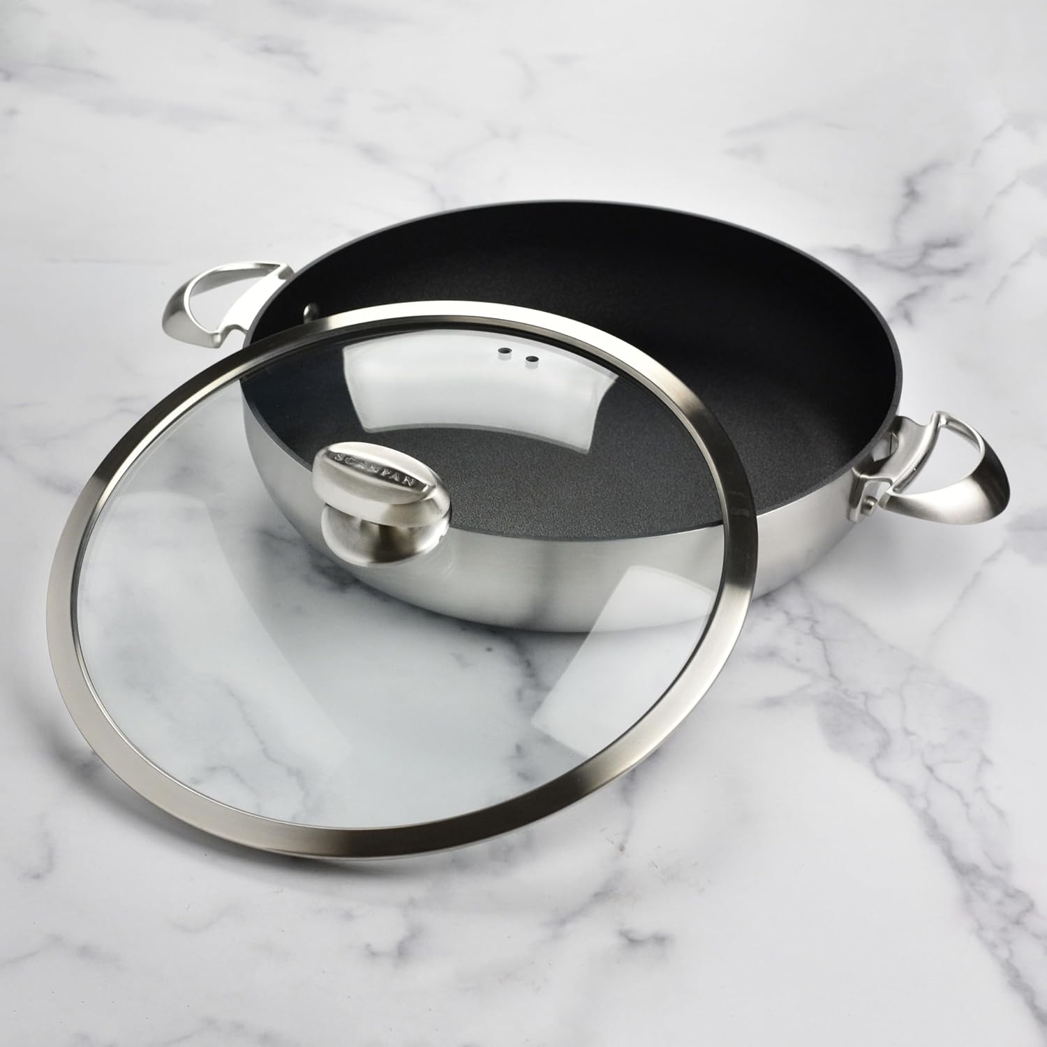 CX+ 12.5" Braiser - 5.5-quart - Stratanium Plus Nonstick Chef's Pan - 5-ply Stainless Steel