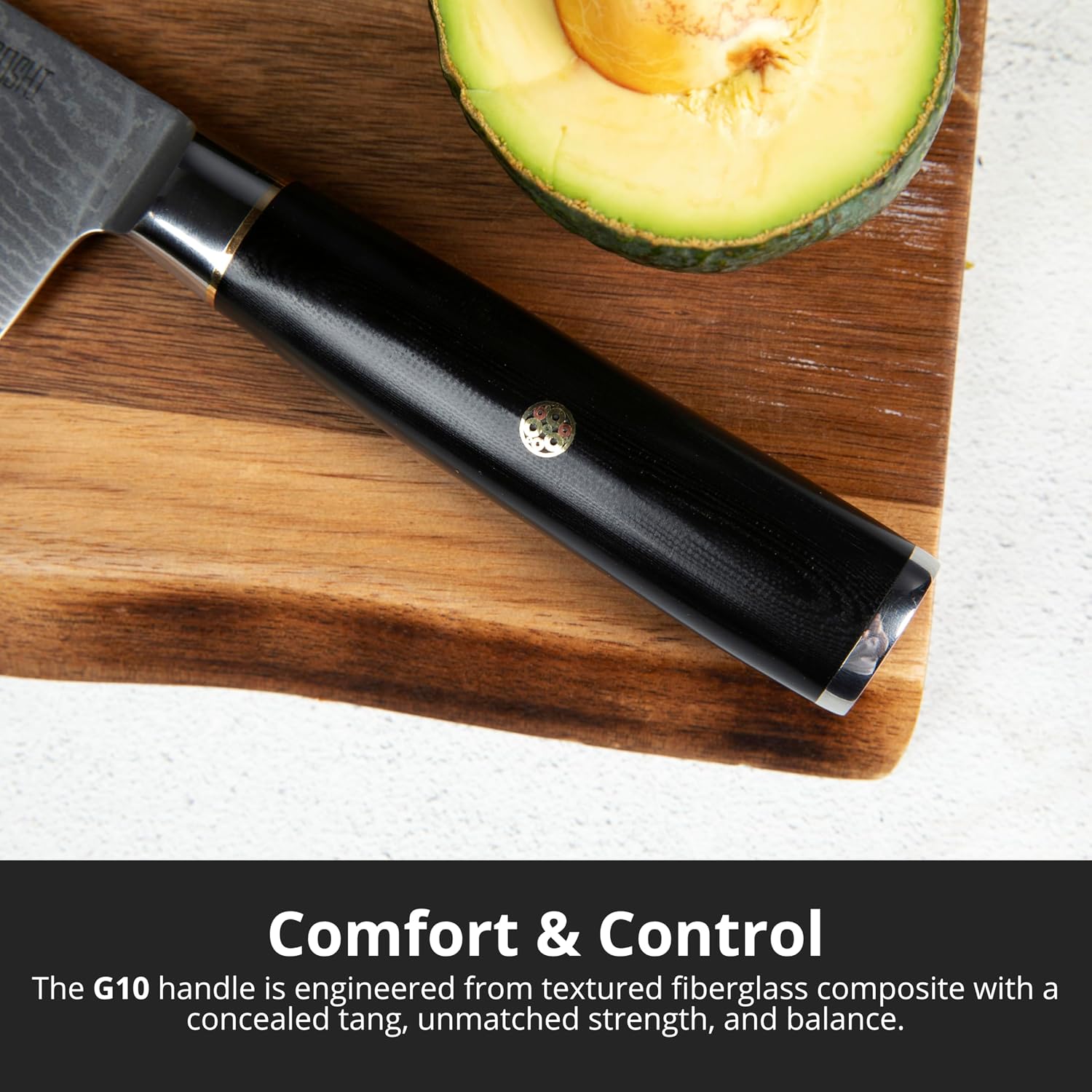 Magnetic Kitchen Knife Block Set - Japanese 67 Layer High-Grade VG-10 Steel Knives, Sharp, G10 Handle Professional Kitchen Knife Set - Black Damascus (6 pieces)