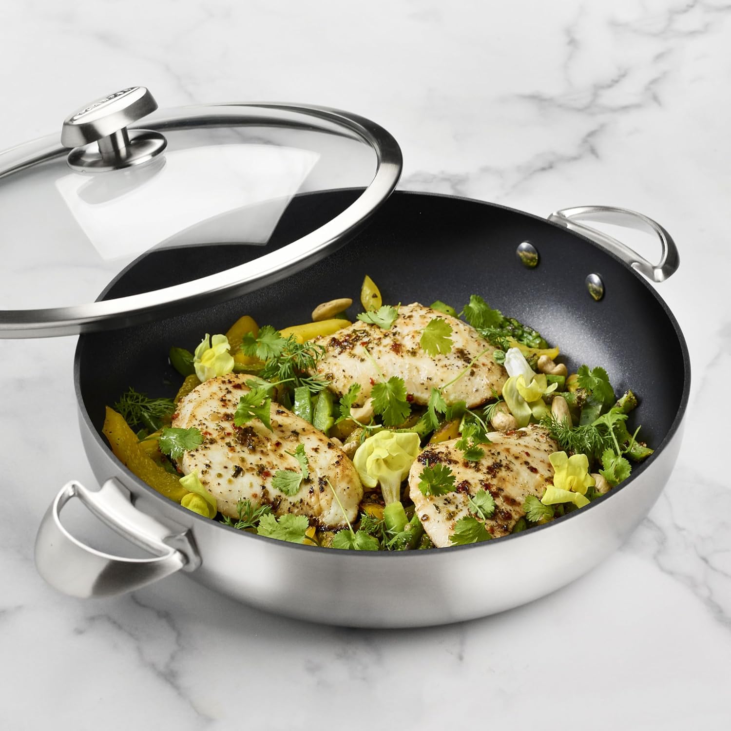 CX+ 12.5" Braiser - 5.5-quart - Stratanium Plus Nonstick Chef's Pan - 5-ply Stainless Steel